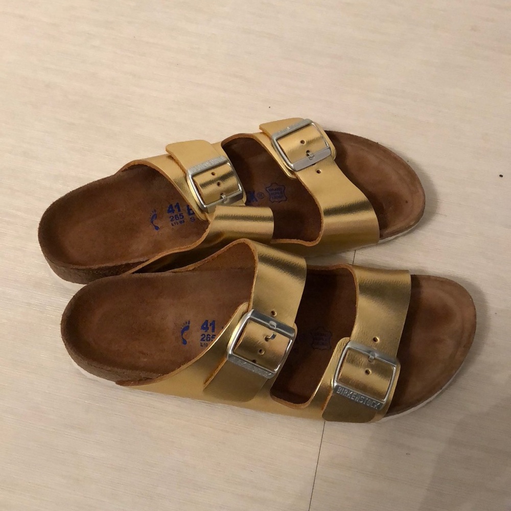 Gold Birkenstocks